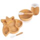 image 1 of Tiny Dining 5pc Bamboo Unicorn Baby Weaning Set - White