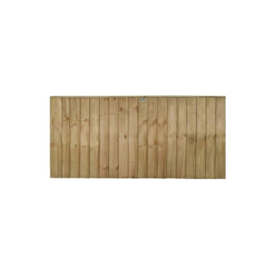 image 1 of Pack of 16 (Total 16 Unit) Pressure Treated Vertical Board Fence Panel - 6ft x 3ft (1.83m x 0.93m)