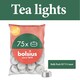 image 9 of Bolsius Tea Lights Pack of 75 White Unscented Decorative Ambient Candles
