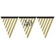 image 1 of Creative Party Black And Gold Milestone Paper Flag Bunting - Black/Gold - 40