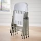 image 2 of Folding Chair Set Camping Party Picnic BBQ Garden Indoor Outdoor Chair Set White