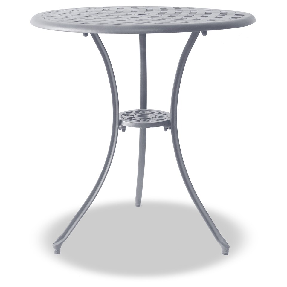image 1 of Centurion Supports OSHOWA Garden and Patio Grey Cast Aluminium Bistro Table | Grey | Grey