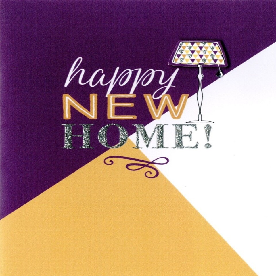 image 1 of Happy New Home Lamp Card Second Nature Just To Say Cards