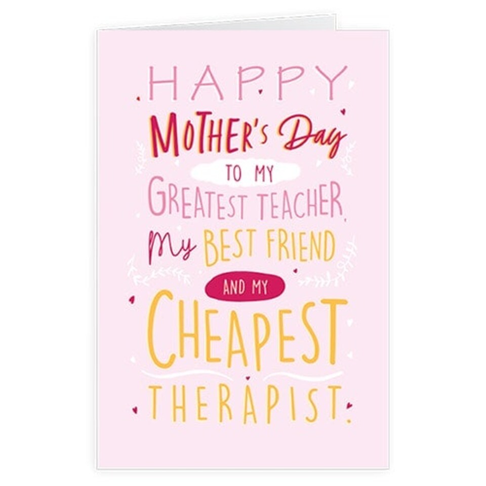 Happy Mother's Day To My Greatest Teacher Greeting Card with Envelope