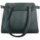 image 2 of London Leathergoods Womens Premium Large Leather Handbag Shoulder Bag with Contrasting Colours | Green | Green/White