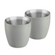 image 9 of Set of 2 Stainless Steel Espresso Coffee Cups – 90ml Double Wall Insulated Mini Drinking Mugs Red