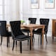 image 7 of Romsey Set of 4 Modern Velvet Dining Chairs with Solid Oak Legs