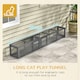 image 6 of PawHut Cat Tunnel, 250cm Extra Long Wooden Cat Play Tunnel with Eight Doors