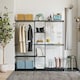 image 7 of HOMCOM Open Portable Wardrobe, Clothes Rack with 8 Shelves, Black