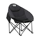 image 8 of Get Fit Moon Camping Chair - Portable Outdoor Premium Folding Chair With Magazine Pocket, Cup Holder & Carry Bag - Capacity 130Kg - Single | Black | 1