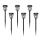 image 1 of ValueLights Set of 6 Diamond Black Outdoor Solar Spike Light