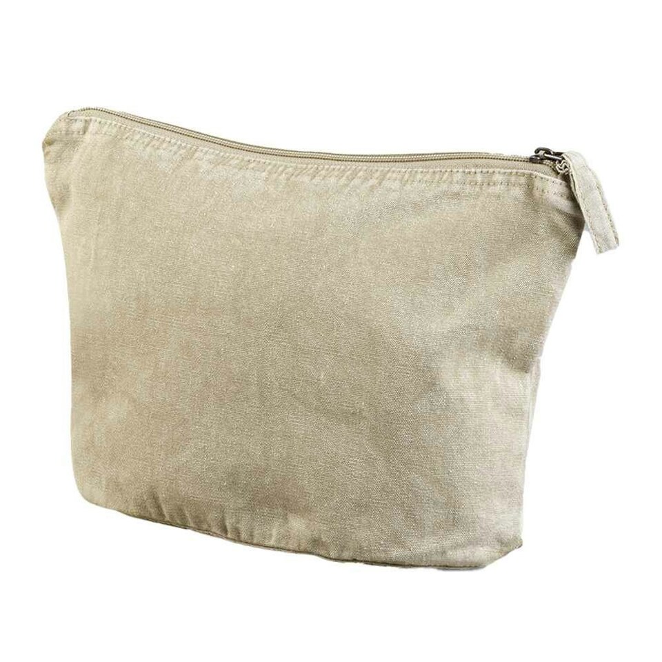 image 1 of Westford Mill Garment Dyed Accessory Bag - Vintage Sand - 21cm x 18cm x 9cm