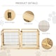 image 6 of PawHut Freestanding Pet Dog Gate, Six-Panel Foldable Wooden Playpen, 432cm