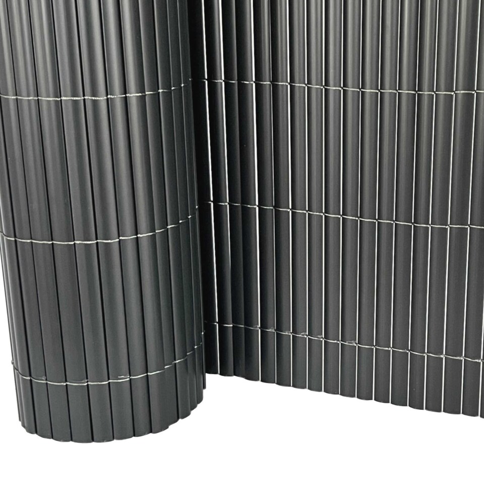 image 1 of 1m x 3m Grey PVC Outdoor Garden Fencing Privacy Screen Roll | Grey | 1