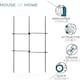 image 6 of House of Home Telescopic Clothes Rail Double Wardrobe Hanging Rack Adjustable Storage Black