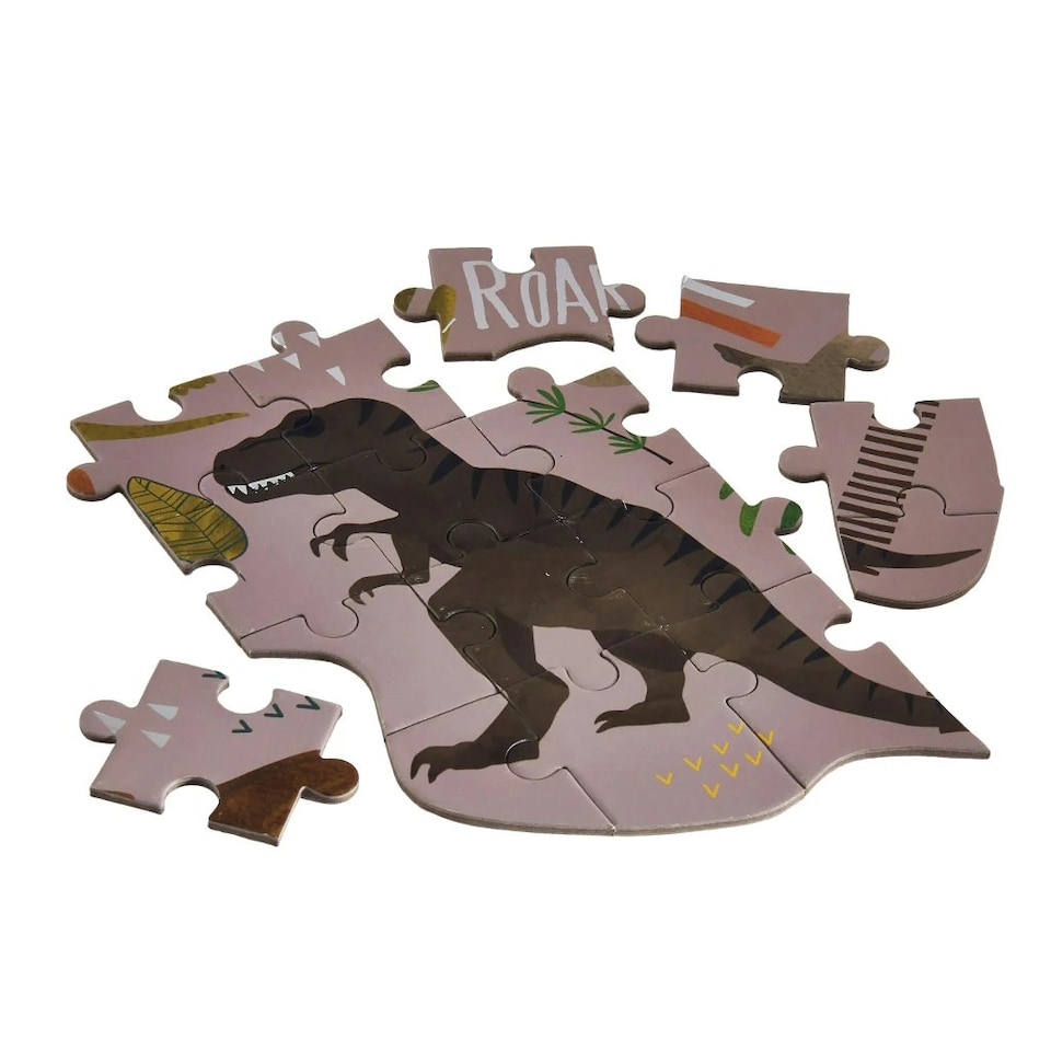 image 1 of Floss & Rock Jigsaw Puzzle 80 Piece - Dinosaur