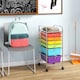 image 4 of COSTWAY 6-Drawer Organizer Cart Mobile Rolling Multi