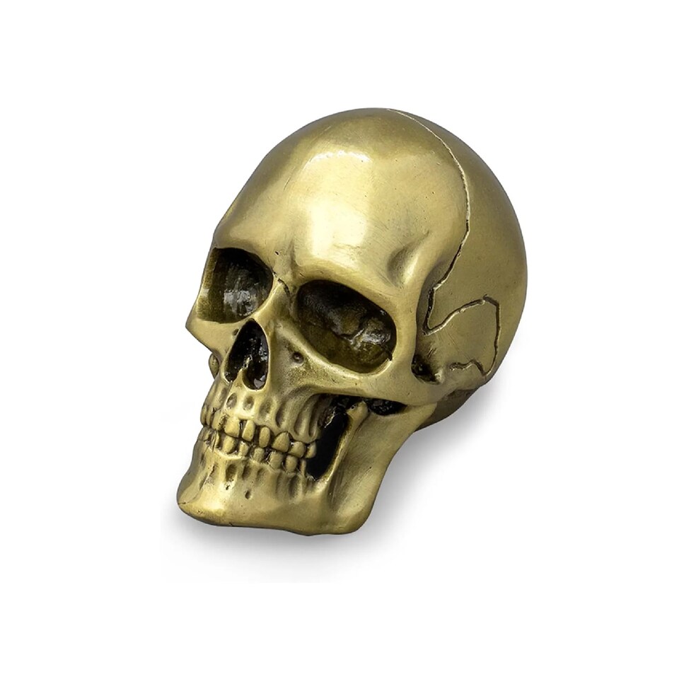 image 1 of Suck UK Skull Bottle Opener - Gold Vintage Bar Accessory