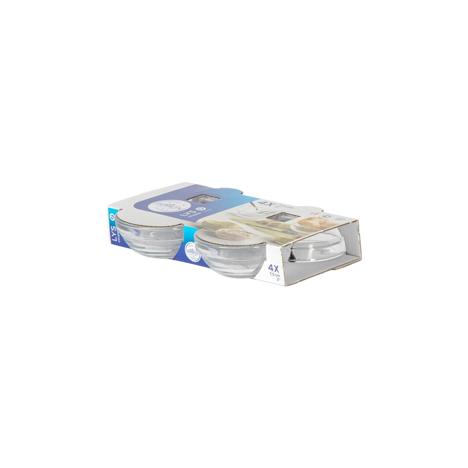 image 1 of Duralex Lys Stacking Glass Cooking / Ingredients / Food Bowl - 7.5cm | Clear | Clear