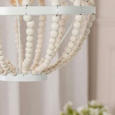 ValueLights Elodie Natural Beaded Ceiling Light Shade