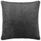 image 2 of Paoletti Neptune Velvet Cushion | Grey | Charcoal | 50 x 50cm | 1