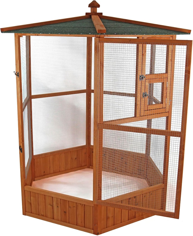 image 1 of Actiaspet Large Wooden Aviary for Birds & Small Animals | 1500 x 1500 x 1600 mm