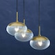 image 2 of Interiors by Premier Revive Gold Finish 3 Bulb Pendant Light