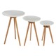 image 1 of Interiors By Premier Sleek Set Of 3 Side Tables With Tempered Lgs, Sustainable Side Table, Versatile Bedside Tables For Bedroom