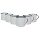 image 1 of Argon Tableware White Enamel Espresso Cups - 130ml - Green - Pack of 6 | Green | Green