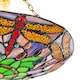image 3 of Traditional Multi-Coloured Dragonfly Tiffany Glass Pendant Shade | Multi