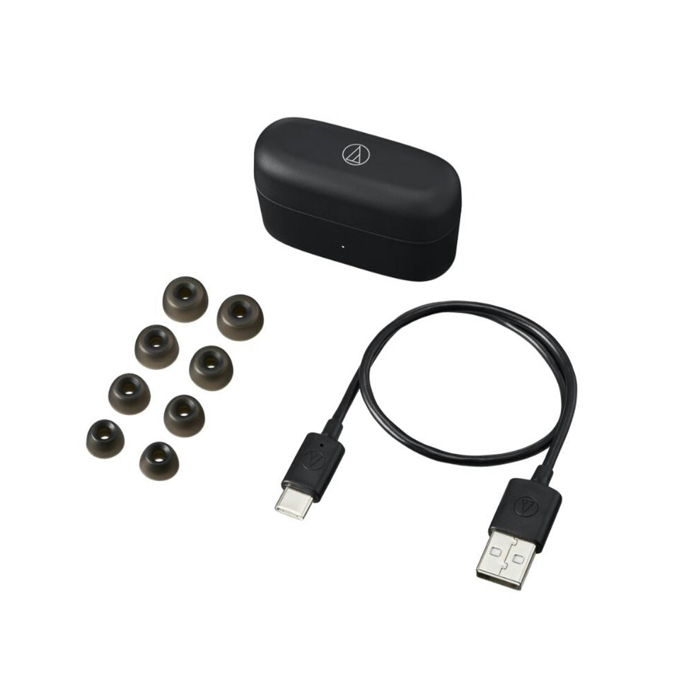 image 1 of Audio-Technica ATH-CKS30TW+ Wireless Earbuds Black