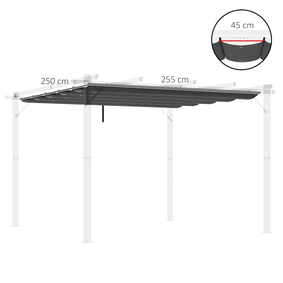 image 1 of Outsunny Pergola Shade Cover Replacement Canopy for 3 x 3(m) Pergola, Beige
