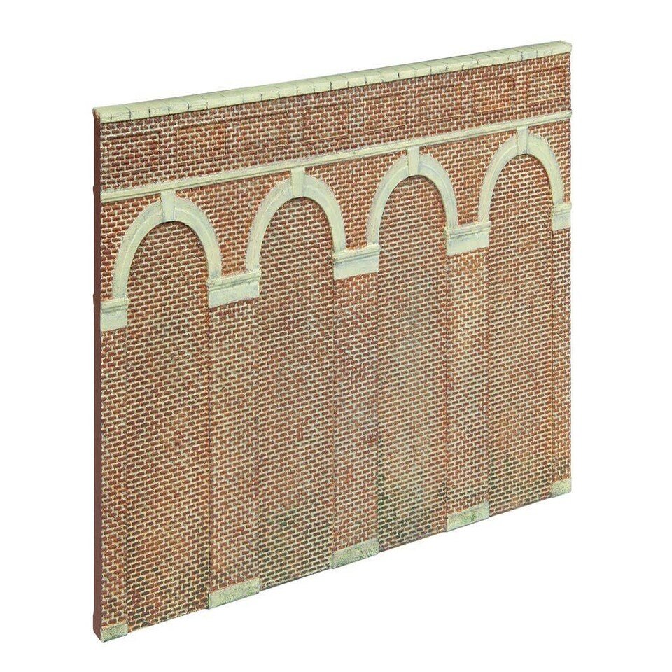 Hornby Skaledale High Retaining Walls Red Brick 2pc (Pre-Built)
