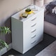 image 7 of Vida Designs Hulio 5 Drawer Chest of Drawers High Gloss Bedroom Storage, White
