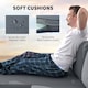 image 4 of Outsunny L Shaped Garden Conversation Chaise Lounge Furniture, Charcoal Grey