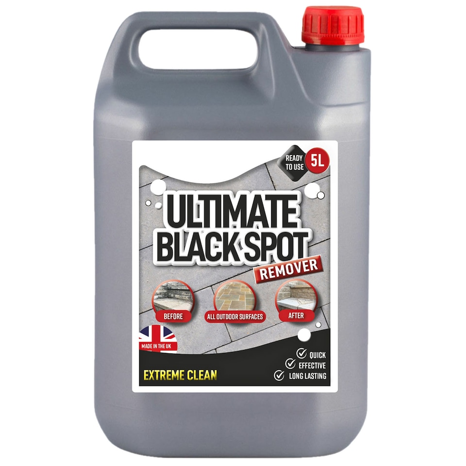 image 1 of 1 x 5L Black Spot Remover & Eliminator Ideal For Patios & Block Paving Powers Through Stubborn Dirt & Grime
