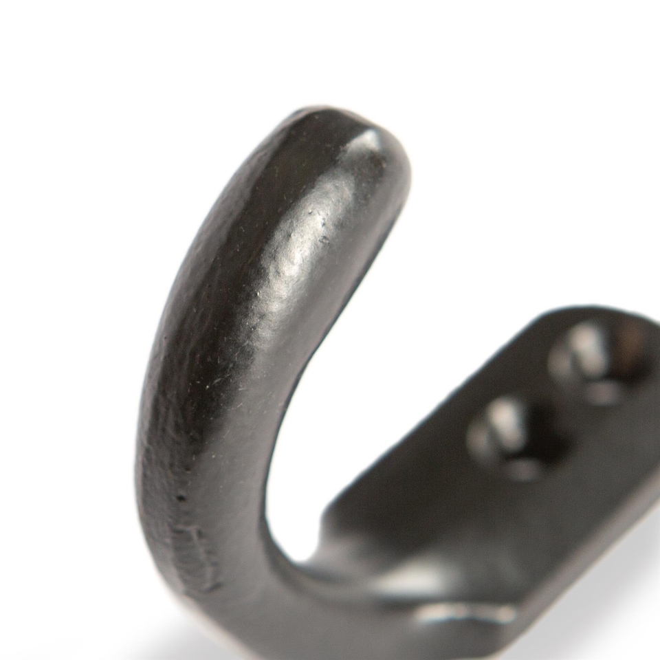 image 1 of Hammer & Tongs Single Coat Hook - W20mm x H55mm - Black | Black | Black | One Size