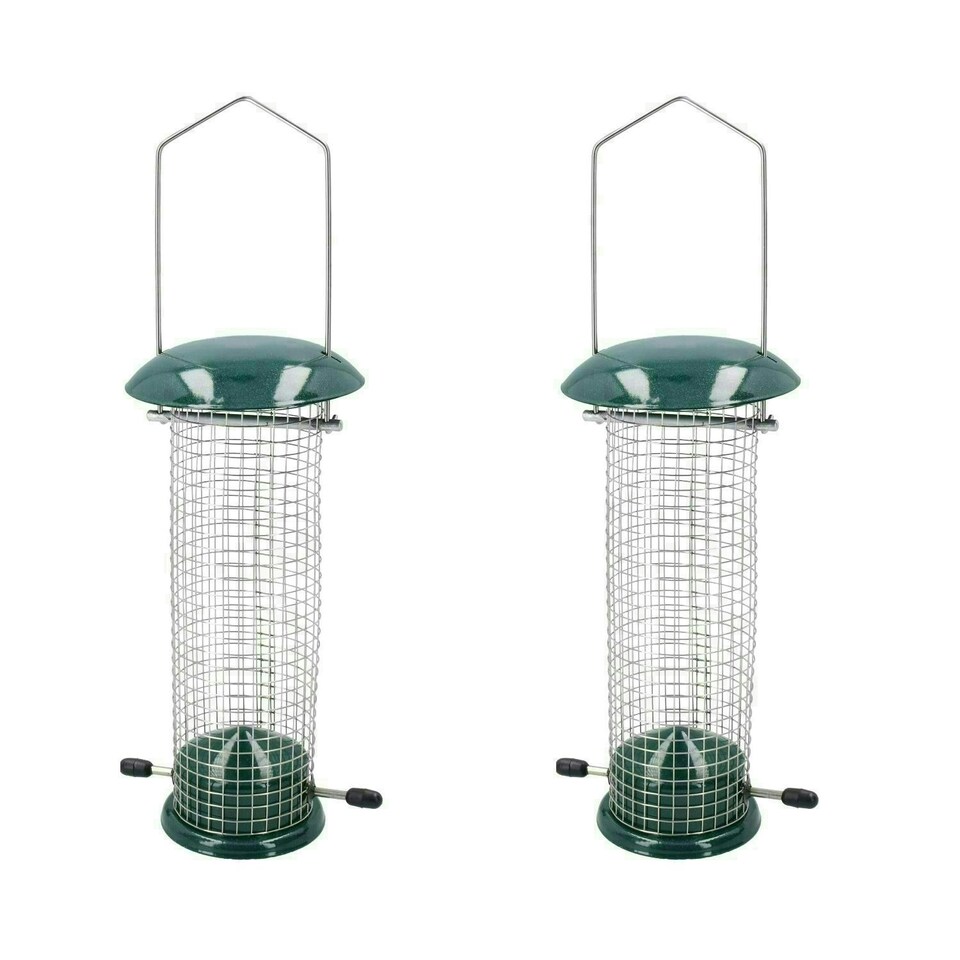 image 1 of 2PK Small Deluxe Bird Feeder Peanut Holder Hanging Feeding Station Wild Birds