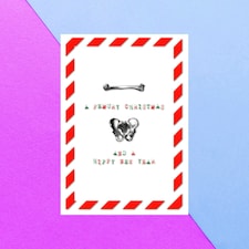 A Femury Christmas And A Hippy New Year Greetings Card