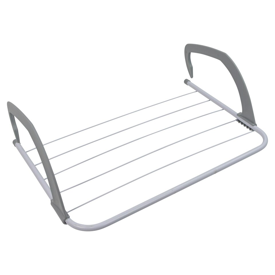 image 1 of JVL Over Door Radiator Clothes Drying Airer-3M, White