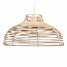 First Choice Lighting Katrina Rattan Dome Pendant Lightshade Brown