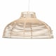 image 1 of First Choice Lighting Katrina Rattan Dome Pendant Lightshade Brown