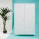 image 2 of Interiors by Premier Two Door Black Wardrobe, Customized Organation by Adjustable Shelf Wardrobe, Stylish Wardrobe With Drawers White