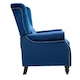 image 7 of Windsor Luxury Pushback Recliner Armchair Blue