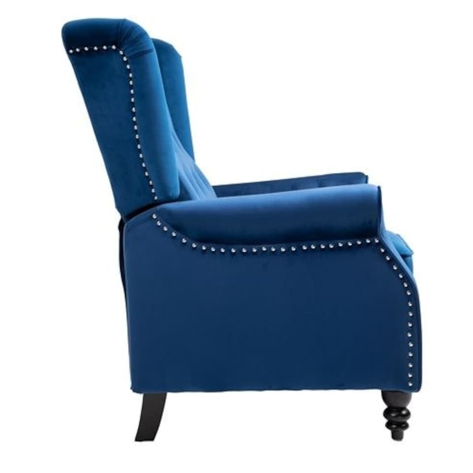 image 1 of Windsor Luxury Pushback Recliner Armchair Blue