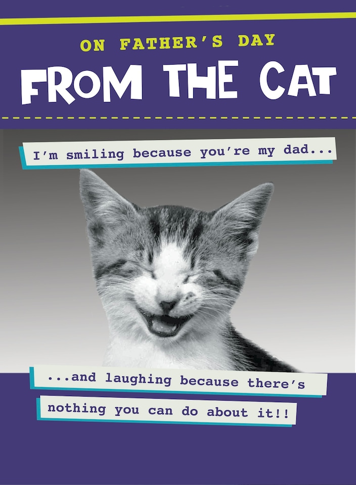image 1 of I'm Smiling Because You're My Dad - From The Cat - Father's Day Card