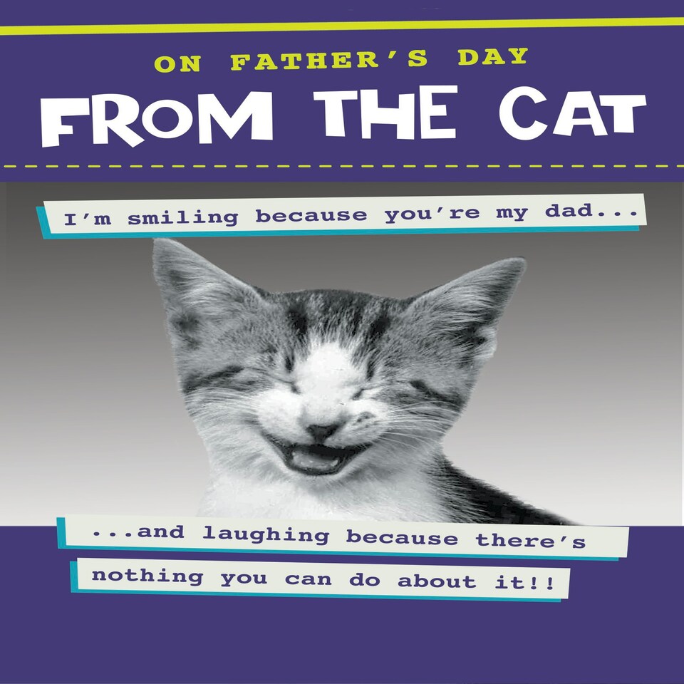 image 1 of I'm Smiling Because You're My Dad - From The Cat - Father's Day Card