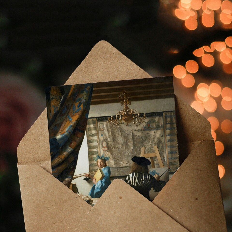 image 1 of Johannes Vermeer Art Card The Allegory of Painting