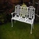image 2 of Victorian Bench (3 Seater) British Made, High Quality Cast Aluminium Garden Furniture - L55 x W145 x H101 cm Black