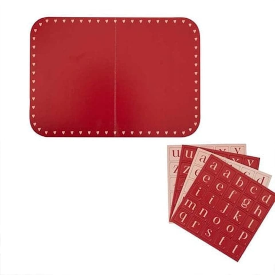 Red Hearts Custom Message Grazing Board 42cm Red